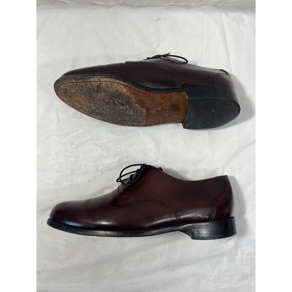 Bostonian Mens cherry Leather 10 W  style 20339 Lace Up  oxfords - Picture 3 of 14